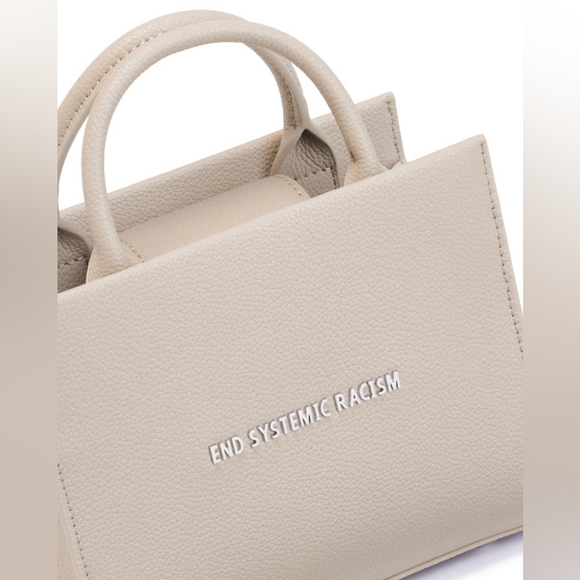 Brandon Blackwood ESR Tote taupe recycled leather silver hardware - Picture 11 of 12